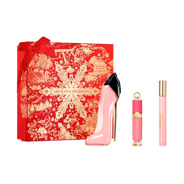 Kit Good Girl Blush Carolina Herrera Perfume Feminino Eau de Parfum 80ml + Gloss 942 Nude + Eau de Parfum 10ml