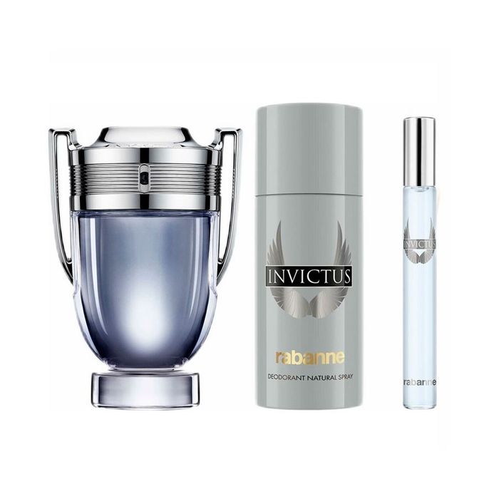 Kit Invictus Rabanne Masculino Eau De Toilette 100ml E Deo 150ml