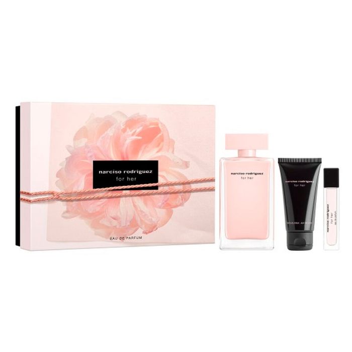 Kit Narciso Rodriguez For Her Feminino Eau de Parfum 100ml + Body Lotion 50ml + Mini 10ml