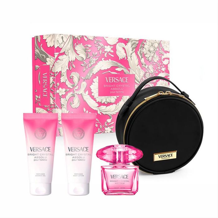 Kit Bright Crystal Absolu Versace Feminino Eau de Parfum 90ml+Shower Gel 100ml+ Body Lotion 100ml