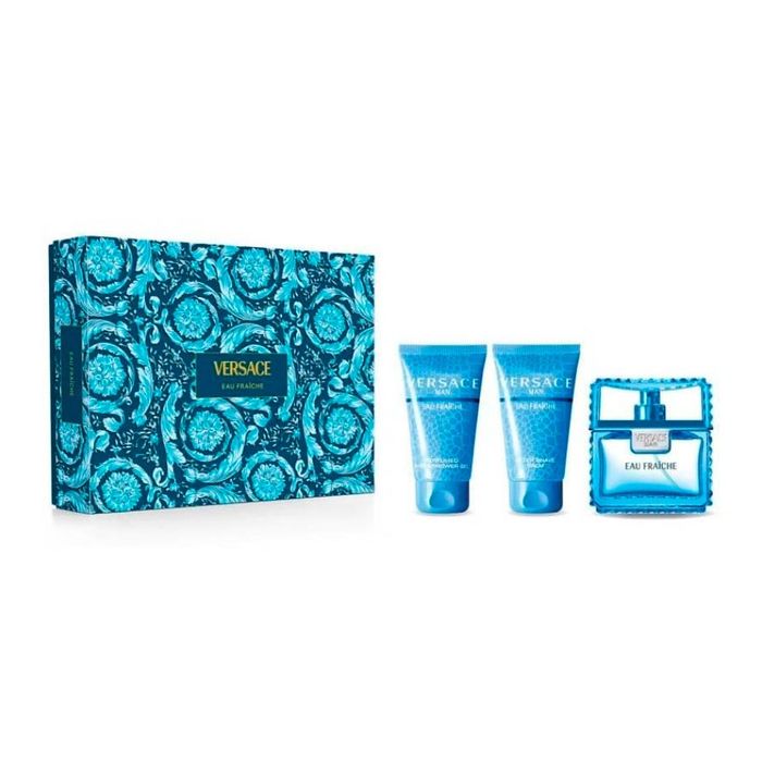 Kit Eau Fraiche Versace Masculino Eau de Toilette 50ml+ Shower Gel 50ml+ After Shave Balm 50ml