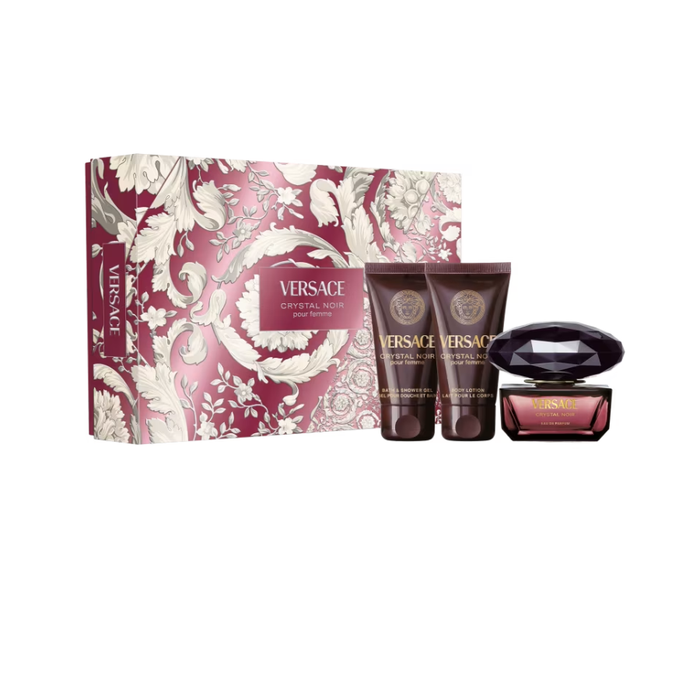 Kit Crystal Noir Versace Eau de Parfum Feminino 50ml+ Shower Gel 50ml+Body Lotion 50ml