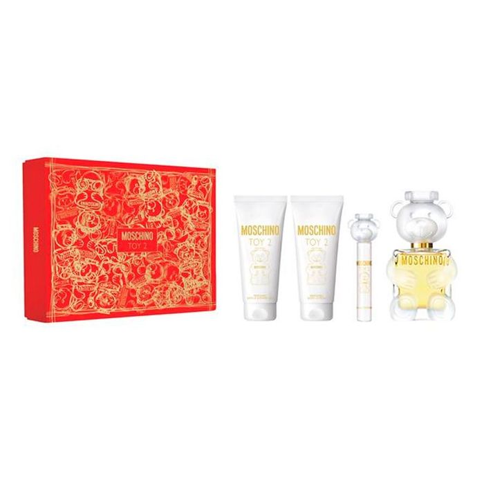 Kit Toy 2 Moschino Feminino Eau de Parfum 100ml+ Shower Gel 100ml+ Body Lotion 100ml+ Travel Spray 10ml