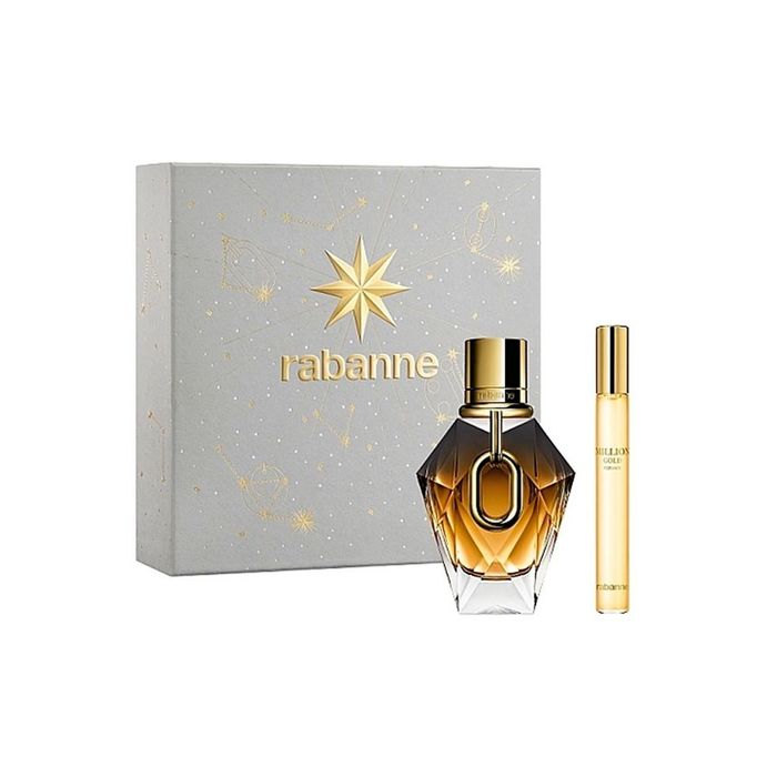 Kit Million Gold For Her Rabanne Feminino Eau  De Parfum 50ml E Travel 10ml