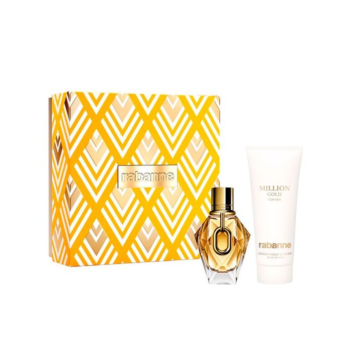 Kit Million Gold For Men Intense Rabanne Feminino Eau de Parfum 50ml e Body Lotion 100ml