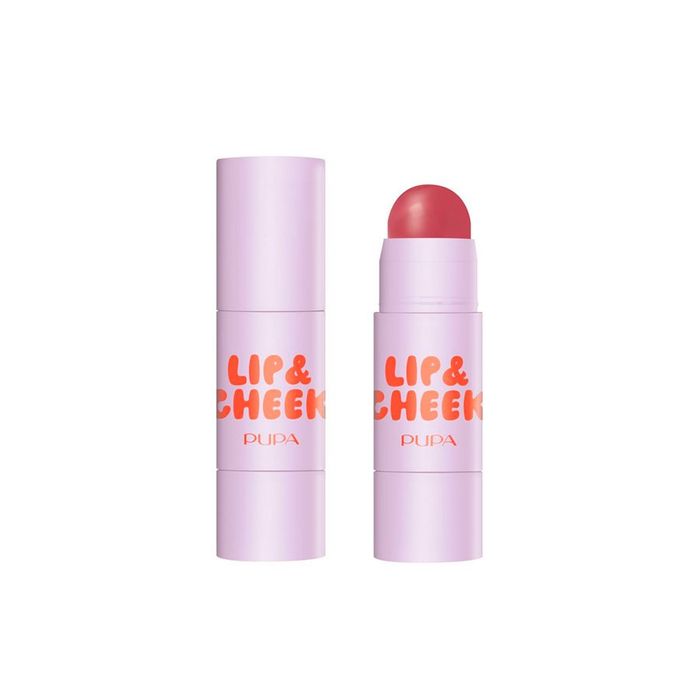 Lip & Cheek Blush and Lip Balm Stick Cheerleader Pupa Milano Blush e Protetor Labial em Bastão