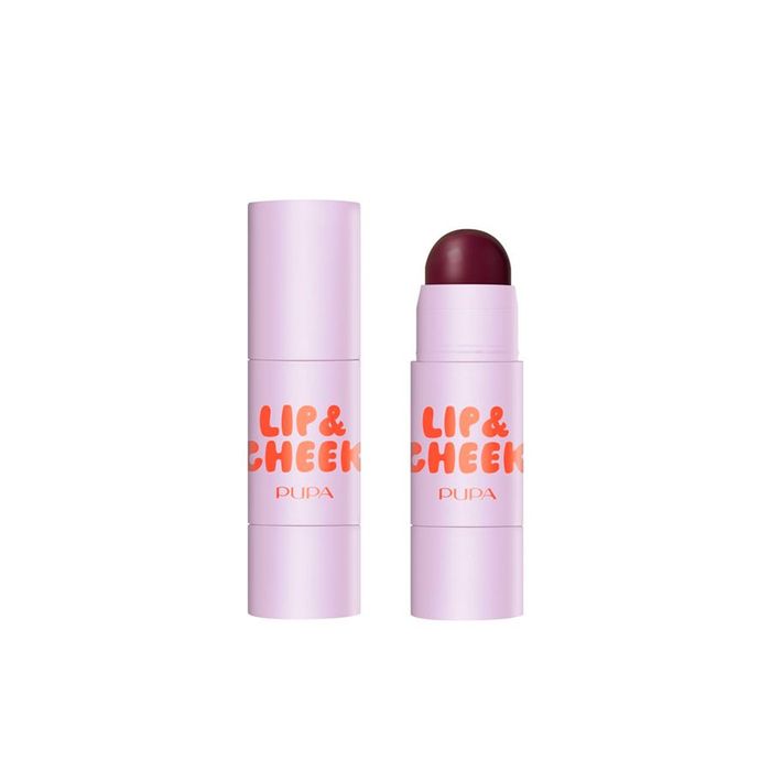Lip & Cheek Blush and Lip Balm Stick Juicy Cherry Pupa Milano Blush e Protetor Labial em Bastão