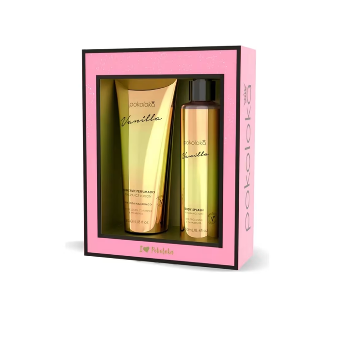 Kit Vanilla Pokoloka  Loção+ Body Splash Feminino - 240ml