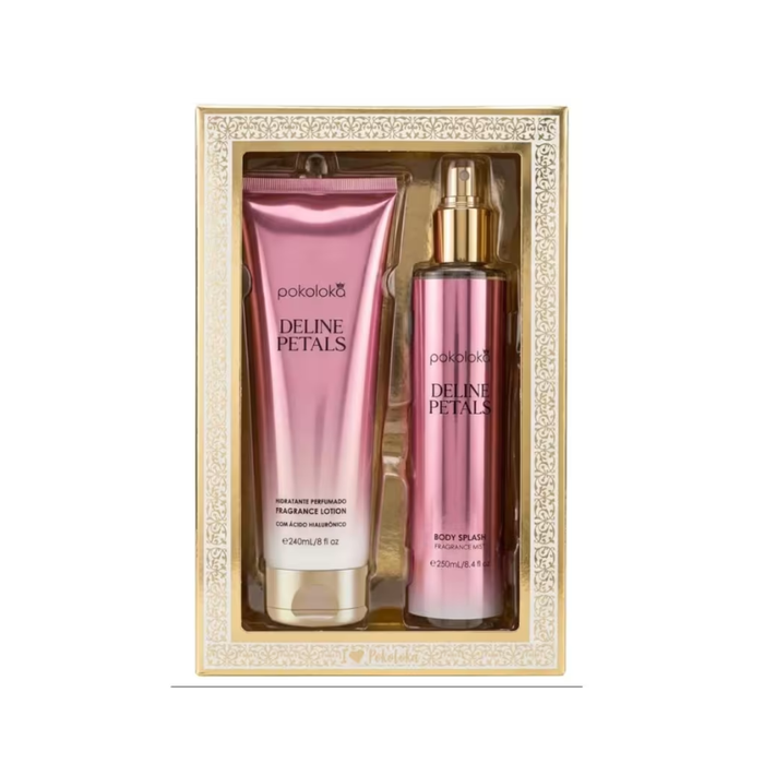 Kit Deline Petals Pokoloka Loção+ Body Splash Feminino- 240ml