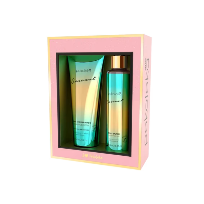 Kit Coconut Pokoloka Loção+ Body Splhash Feminino-240ml