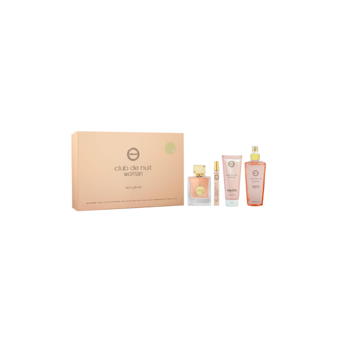 Kit Club de Nuit Armaf Eau de Parfum Feminino- 105ml+Travel 10ml+Body Lotion 100ml+Body Mist 250ml