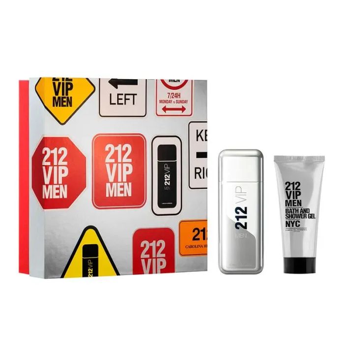 Kit 212 Vip Men Carolina Herrera Masculino Eau de Toilette 100ml + Gel de Banho 100ml