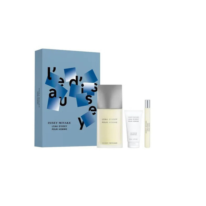 Kit L’Eau d’Issey Pour Homme Issey Miyake Eau de Toilette Perfume Masculino - 125ml + Shower Gel 50ml + Travel Size 10ml