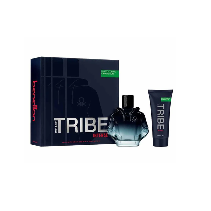 Kit Tribe Intense Benetton Eau de Parfum Perfume Masculino - 90ml + Gel de Banho 75ml