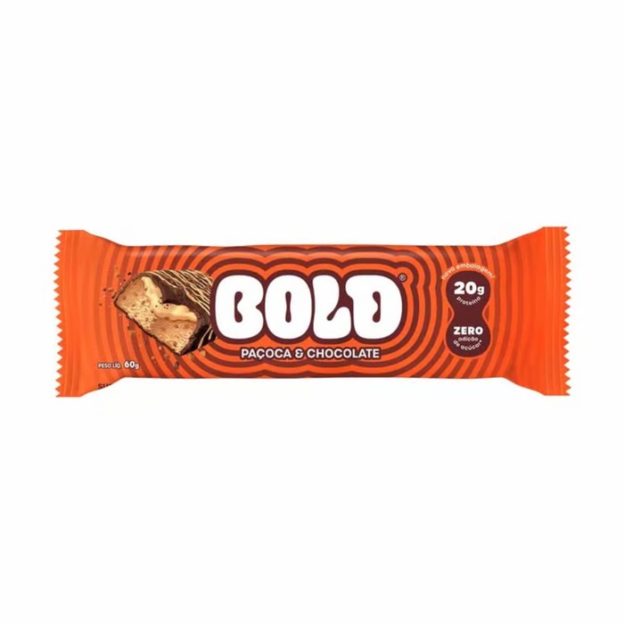 BARRA DE PROTEÍNA PAÇOCA & CHOCOLATE BOLD 60G