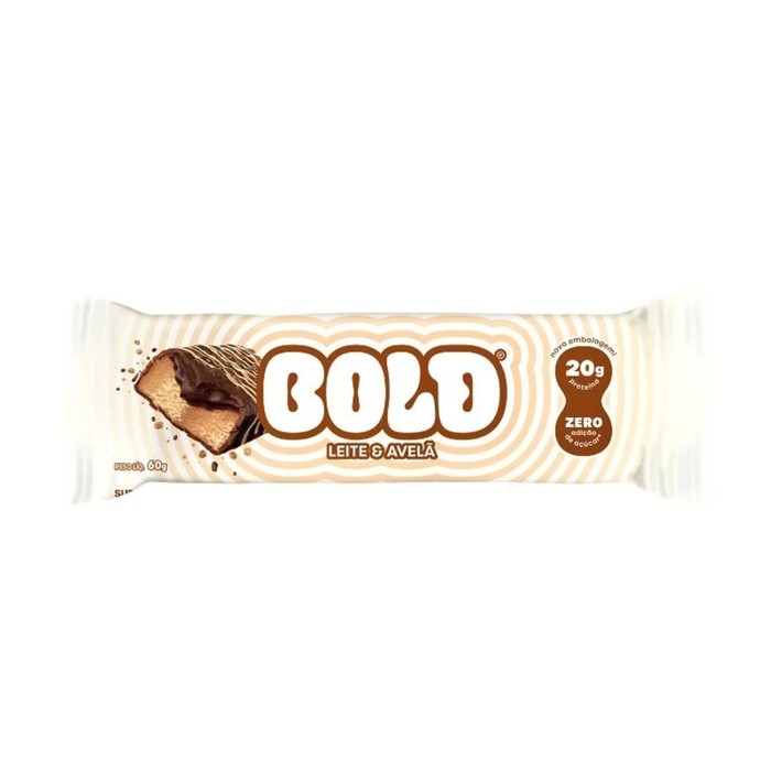 BARRA DE PROTEÍNA LEITE & AVELA BOLD 60G