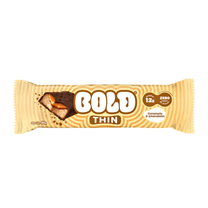 BARRA DE PROTEÍNA CARAMELO AMENDOIM BOLD THIN 40G