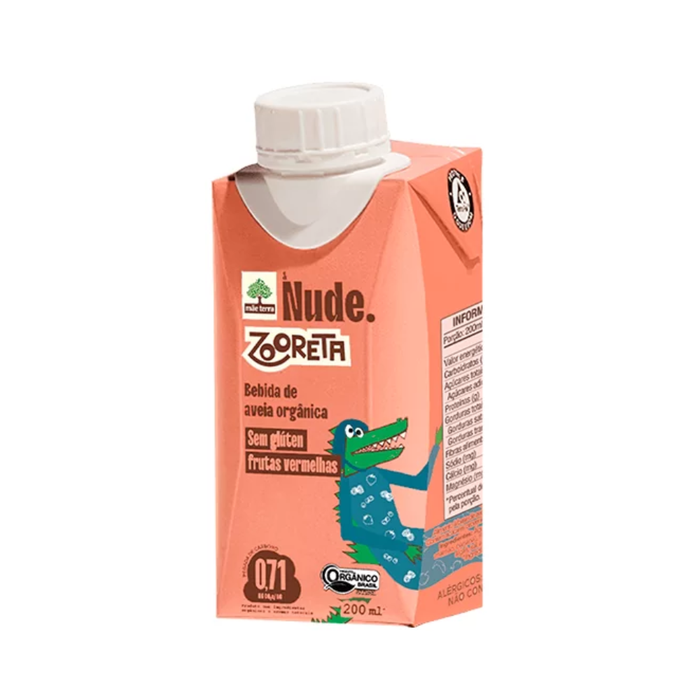 BEBIDA DE AVEIA ZOORETA FRUTAS VERMELHAS NUDE 200ML