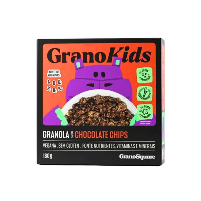 GRANOLA KIDS CHOCOLATE CHIPS GRANO SQUARE  180G