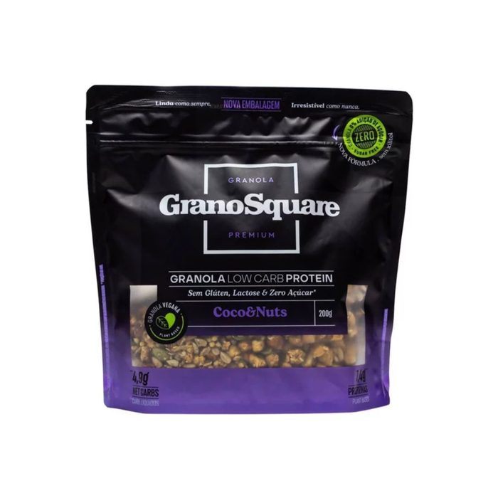 GRANOLA LOWCARB COCO + NUTS GRANO SQUARE 200G