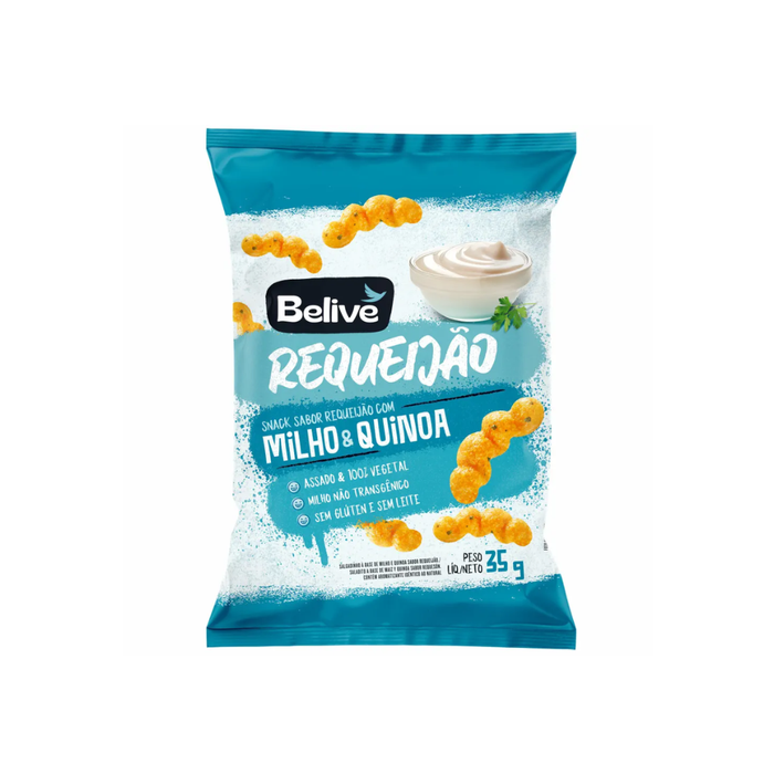 SNACK DE MILHO SABOR REQUEIJAO BELIVE 35G