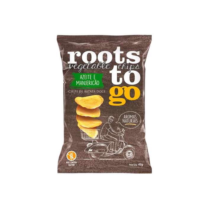 CHIPS AZEITE E MANJERICÃO ROOTS TO GO 45G