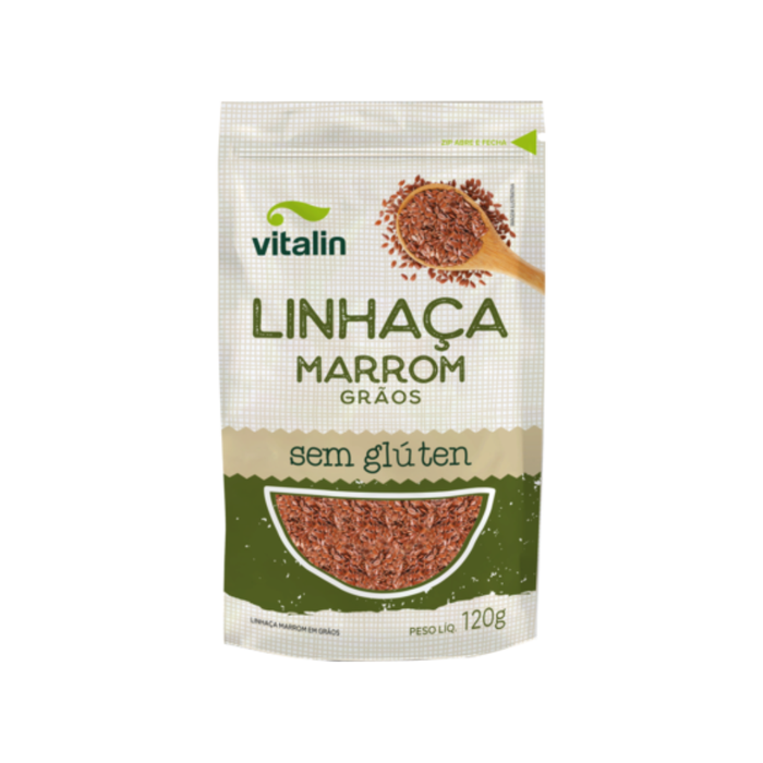 LINHAÇA GRÃOS MARROM SEM GLÚTEN VITALIN 120G