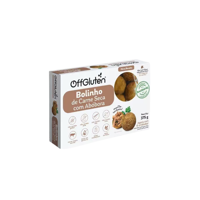 BOLINHO DE CARNE SECA E ABOBORA OFFGLUTEN 375G