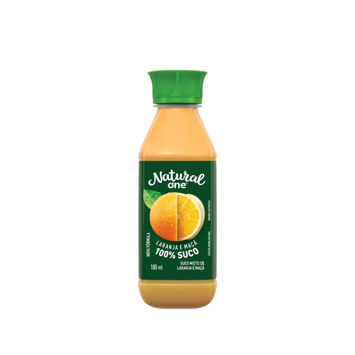 SUCO DE LARANJA E MAÇA NATURAL ONE 180ML