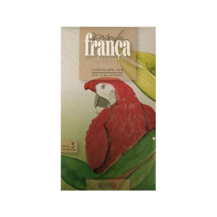 CHOCOLATE 70% CACAU AMAZÔNIA PRISCYLA FRANÇA 65G