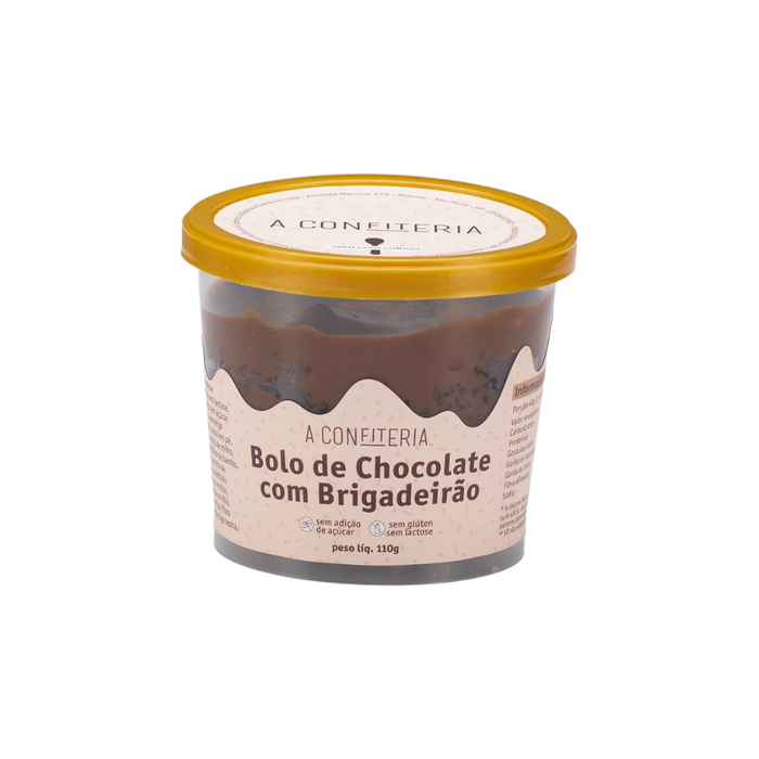 BOLO DE CHOCOLATE COM BRIGADEIRÃO A CONFITERIA 110G