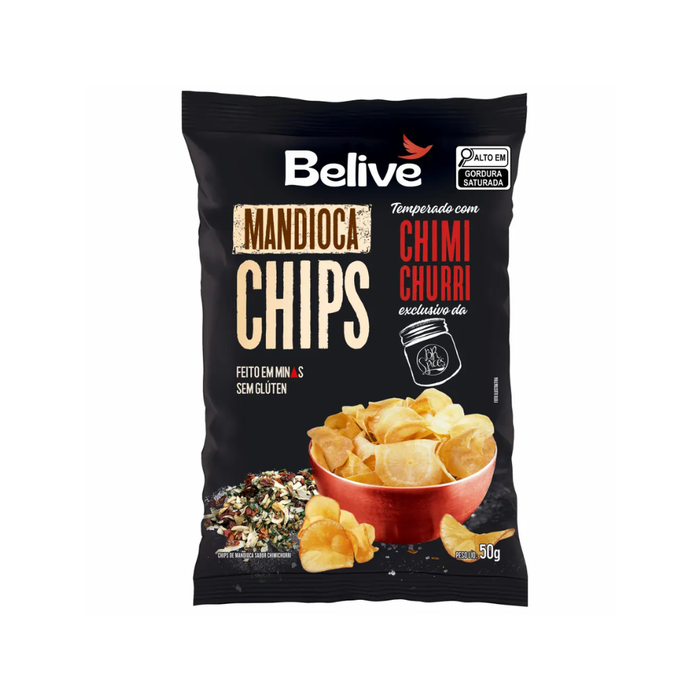 CHIPS MANDIOCA CHIMICHURRI BELIVE 50G