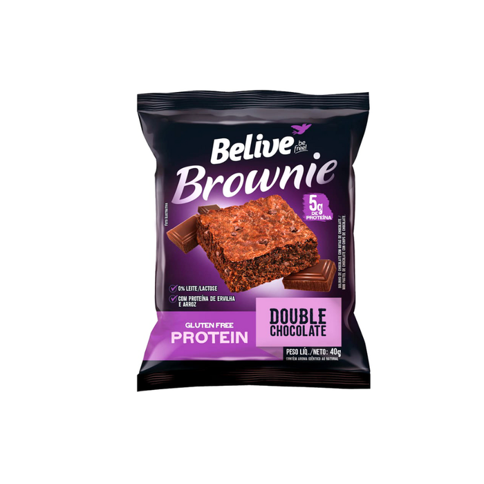 BROWNIE DOUBLE CHOCOLATE PROTEIN BELIVE 40G 