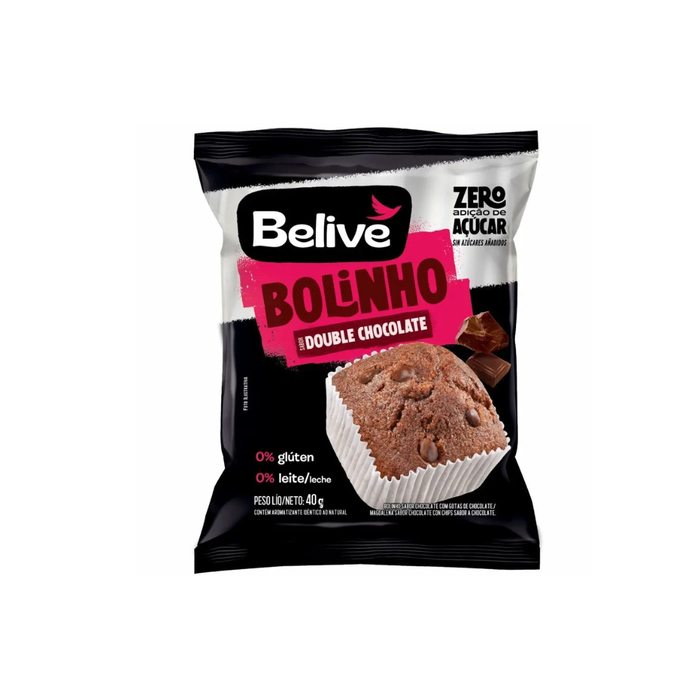 BOLINHO ZERO DOUBLE CHOCOLATE 40G BELIVE