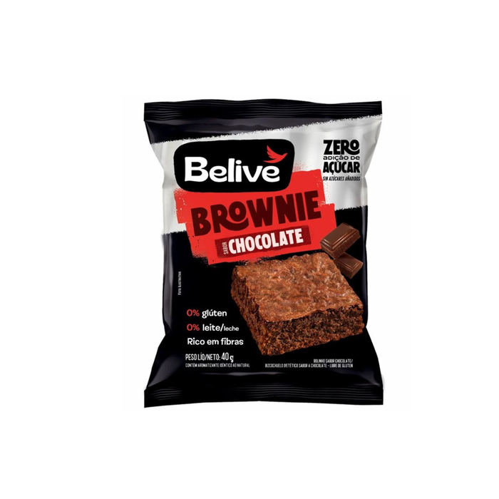 BROWNIE CHOCOLATE SEM GLÚTEN BELIVE 40G 