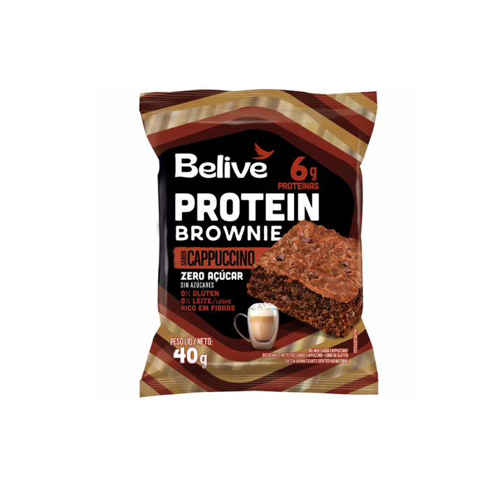 BROWNIE ZERO PROTEIN CAPPUCCINO BELIVE 40G