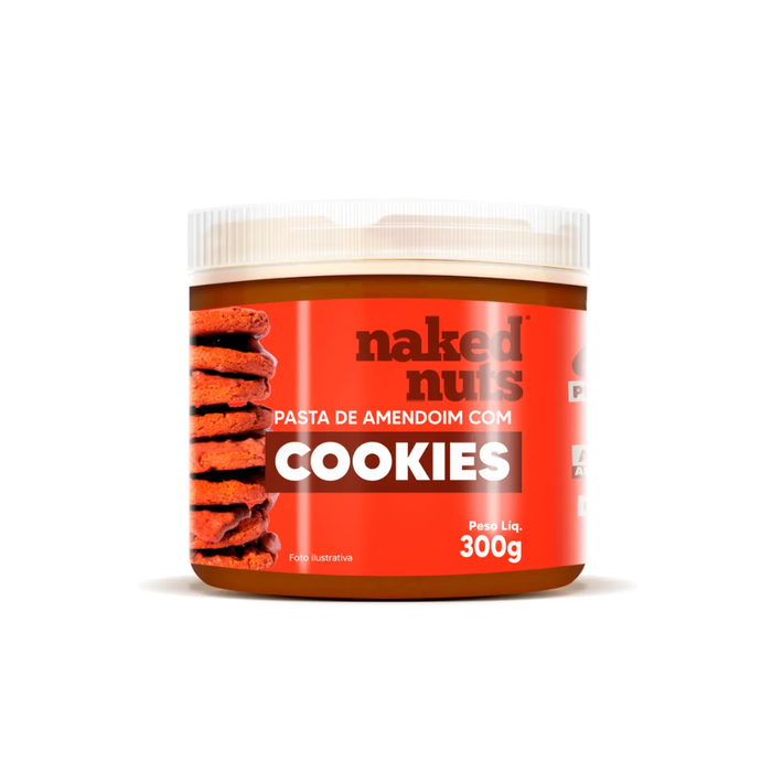 PASTA DE AMENDOIM COM COOKIES DE CHOCOLATE NAKED NUTS 300G