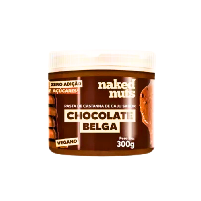 PASTA DE CASTANHA DE CAJU COM CHOCOLATE BELGA CROCANTE NAKED NUTS 300G