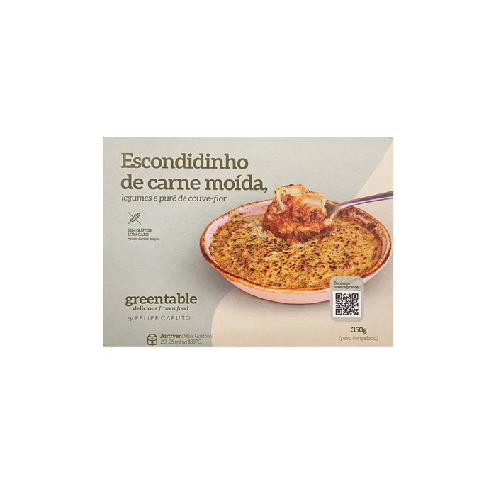 ESCONDIDINHO DE CARNE MOIDA, LEGUMES E PURE DE COUVE-FLOR GREEN TABLE 350G