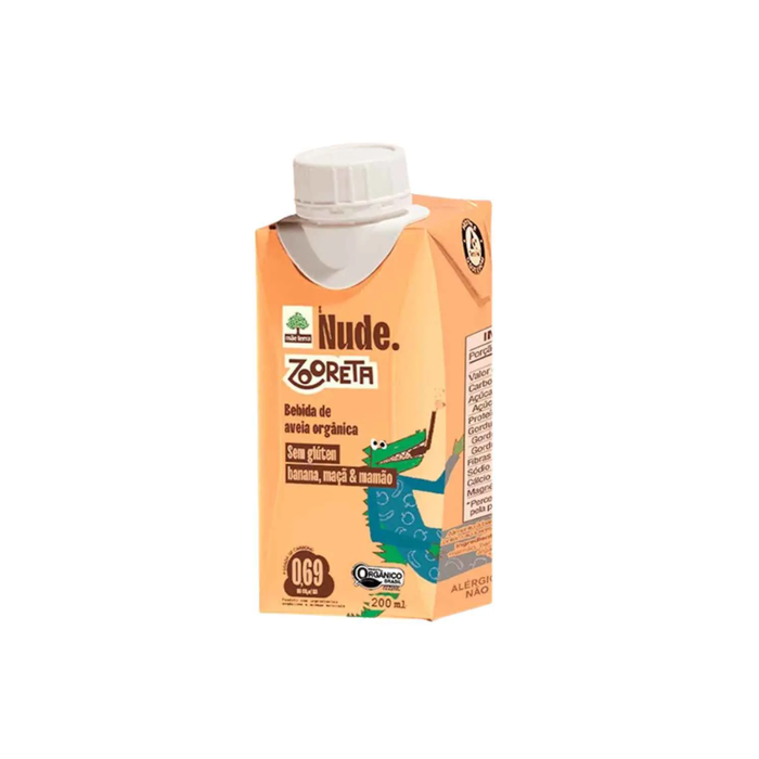 BEBIDA DE AVEIA ZOORETA BANANA, MAÇÃ E MAMÃO NUDE 200ML