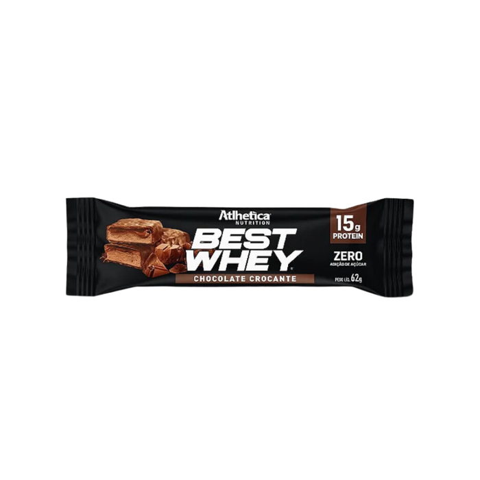 BEST WHEY BARRA DE PROTEÍNA CHOCOLATE CROCANTE ATLHETICA 62G 