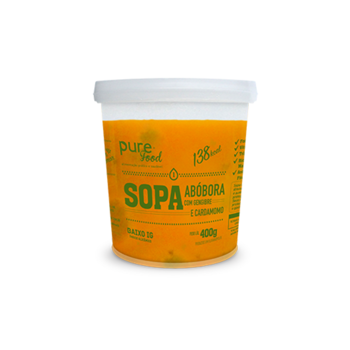 SOPA DE ABÓBORA COM GENGIBRE PUREFOOD 400G