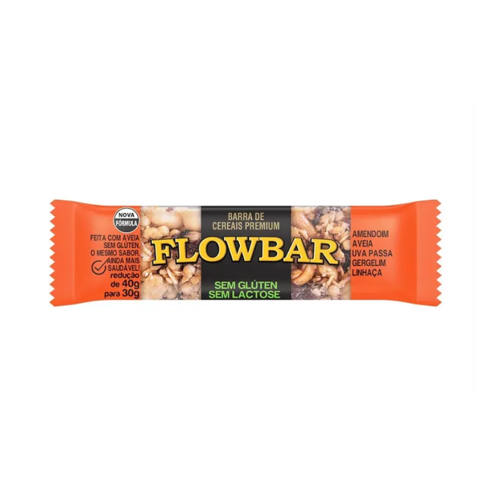 BARRA NUTS AVEIA, UVA PASSA E LINHAÇA FLOWBAR 30G