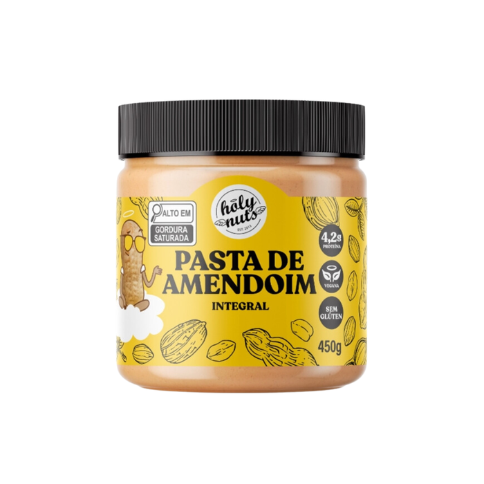 PASTA DE AMENDOIM INTEGRAL HOLY NUTS 450G