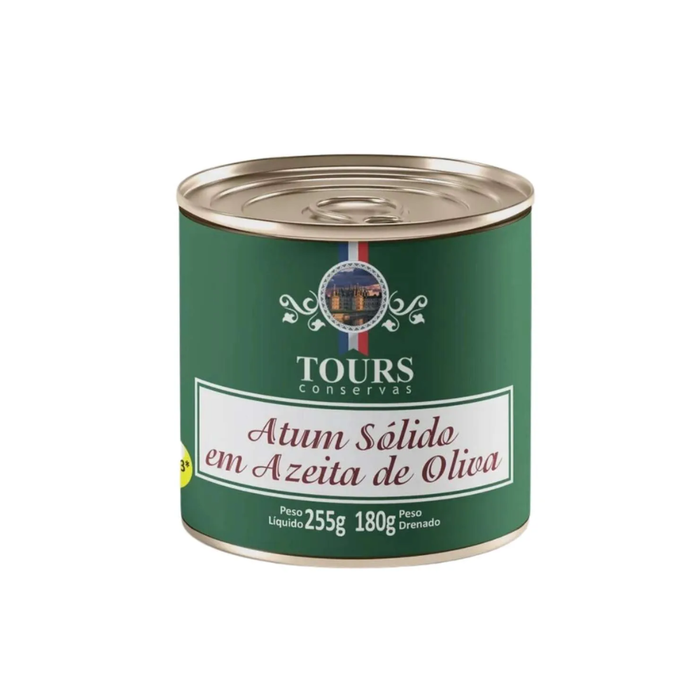 ATUM SÓLIDO EM AZEITE DE OLIVA TOURS 255G