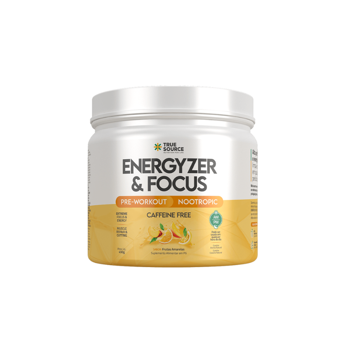 TRUE ENERGYZER & FOCUS FRUTAS AMARELAS TRUE SOURCE 450G 