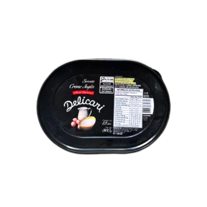 SORVETE CREME INGLES DELICARI 1KG