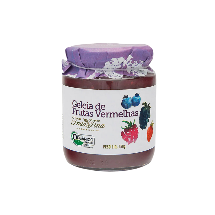 GELEIA DE FRUTAS VERMELHAS ORGÂNICAS FRUTA FINA 250G