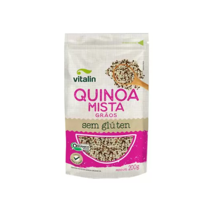 QUINOA REAL MISTA GRÃOS SEM GLÚTEN ORGÂNICO VITALIN.200G