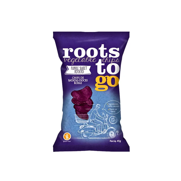 CHIPS DE BATATA DOCE ROXA ROOTS TO GO 45G